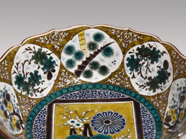 宮本忠夫（造）色絵九谷瑞宝図菓子鉢 共箱 | 古美術ささき