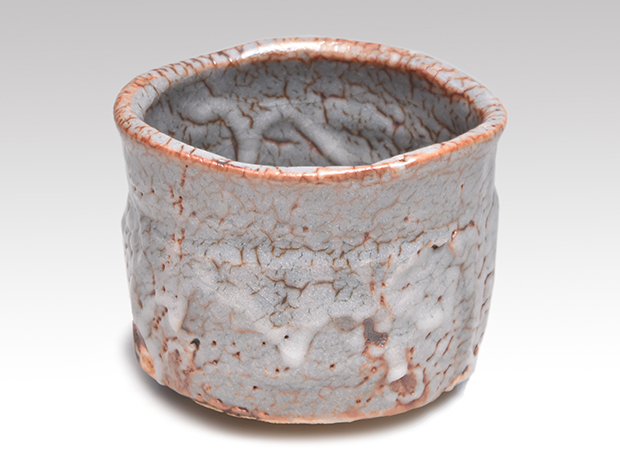 鼠志野茶碗 若尾利貞（作） 共箱 | 古美術ささき