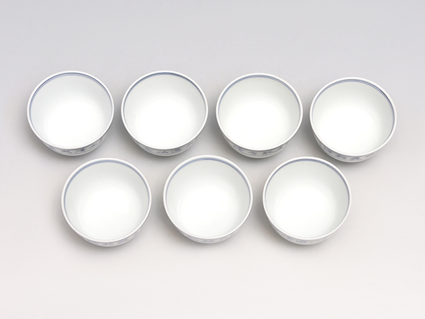 初代 篩月庵 三浦竹泉(作) 七椀茶歌 煎茶椀7客 共箱 玉川子盧仝 | 古