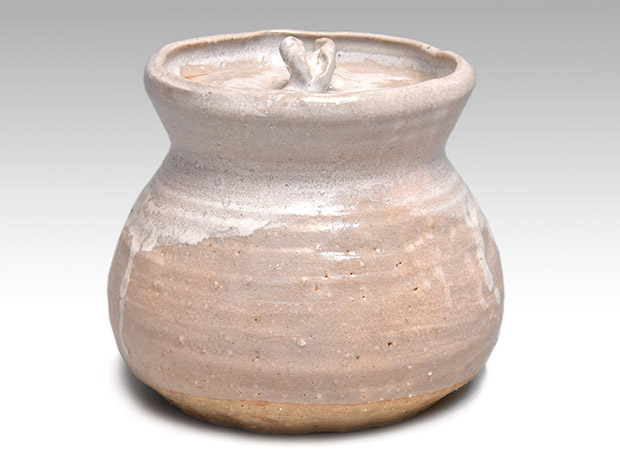 萩焼水指 十世 坂 高麗左衛門（作） 共蓋 塗蓋 共箱 | 古美術ささき