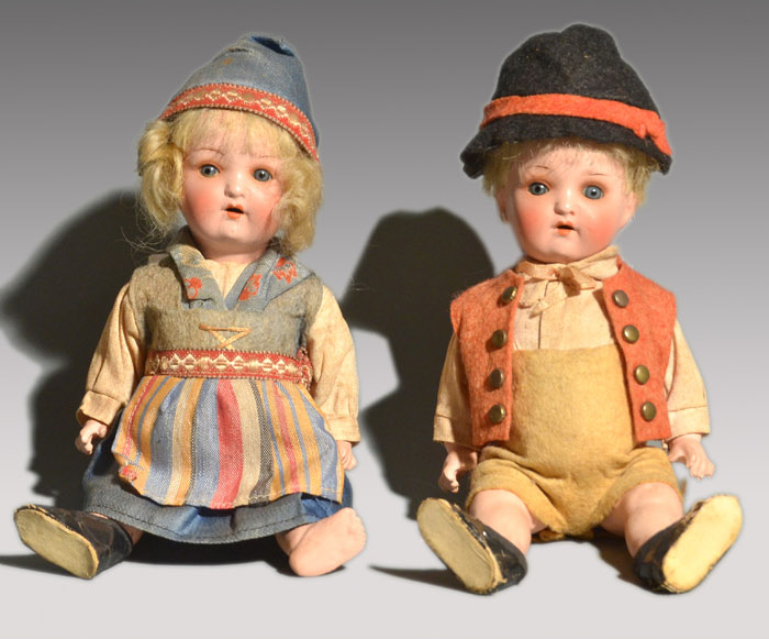 アンティーク ビスクドール2体 ホイバッハ社(ドイツ) | 古美術ささき