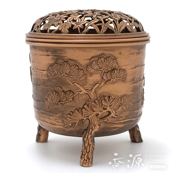 高岡銅器 松竹梅香炉 古銅色の通販 - お香専門店香源