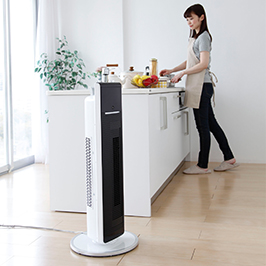 ホット＆クール プレミアムタワーファン KHF-1205/W｜ホット＆クール