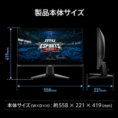MSI ゲーミングモニター MAG 255XFV ［24.5型 /フルHD(1920×1080