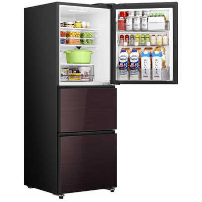 ハイセンス 冷蔵庫 3ドア 283L 右開き 幅55cm ブラウン HR-G280HBR の