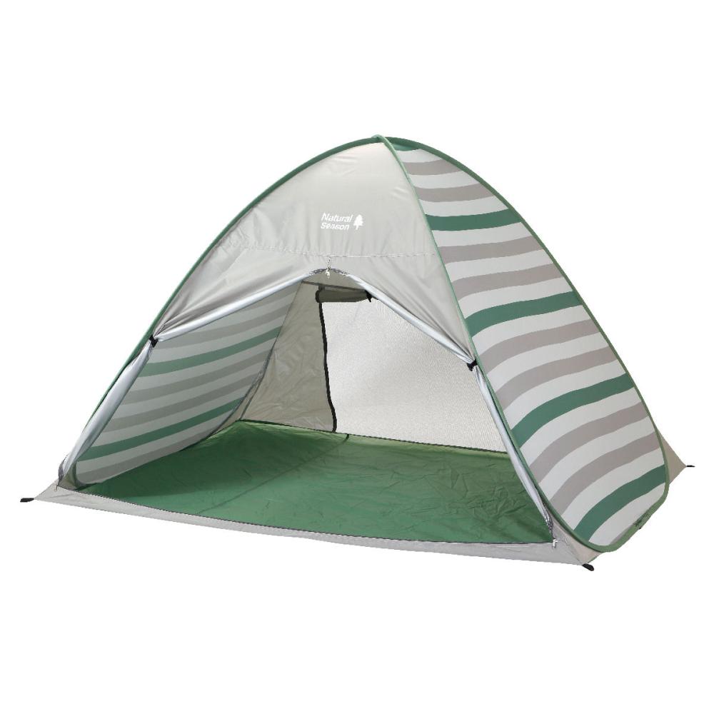 ナチュラルシーズン ワイドサンシェルター ストライプブルー の通販