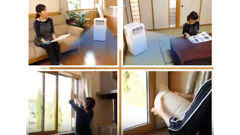 ナカトミ 移動式エアコン 冷房用 パネル・ダクト・リモコン付 限定収納