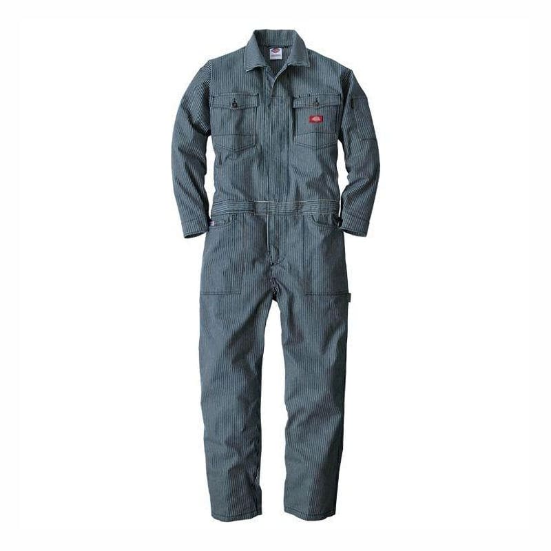 ディッキーズ ストレッチヒッコリー つなぎ ネイビー L D716 の