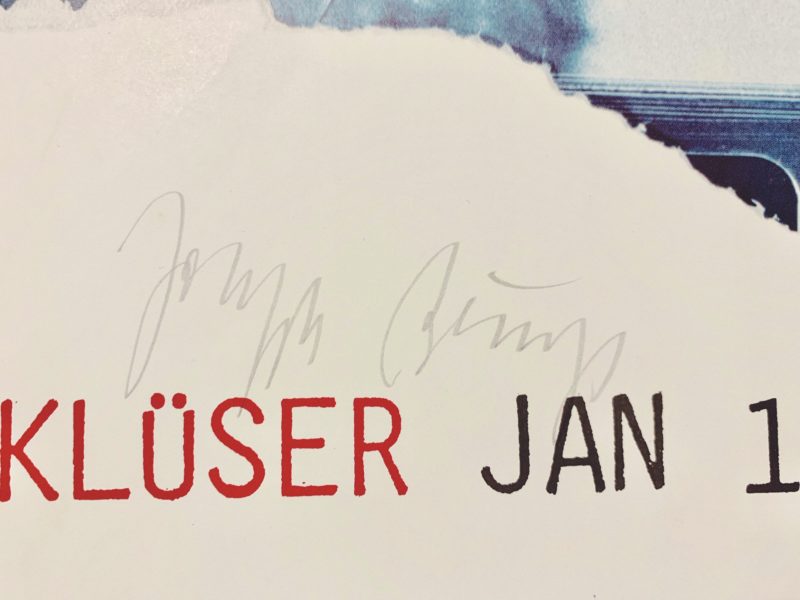 ヨーゼフ・ボイス Joseph Beuys サイン入りポスターが入荷 | 古本