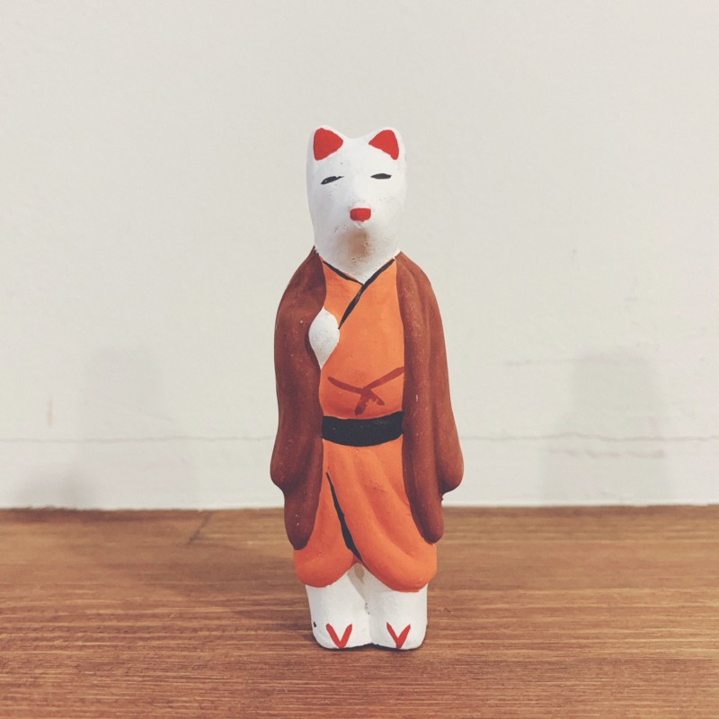 きつねのおもちゃ 今戸焼『羽織狐』 ｜ 東京都 ｜ 郷土玩具・土人形