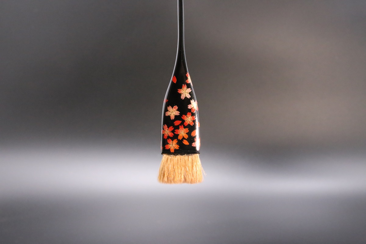 参考商品］漆塗り 蒔絵 最高級 イタチ刷毛 7分-歌舞伎ナイフ