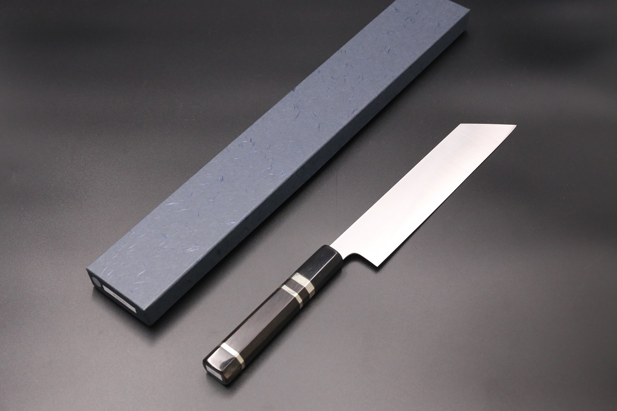 ムキモノ(芋切り）210mm 極薄口両刃 スエーデン鋼 全鋼本焼 手研ぎ