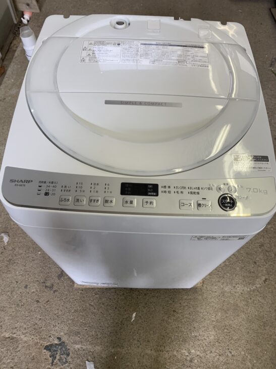 シャープ 洗濯機 ES-GE7E-W 2021年製【出張買取】沖縄県うるま市上江洲