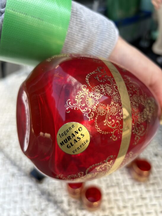 ムラーノグラス【高価買取】ベネチアングラス デキャンタセット 出張で