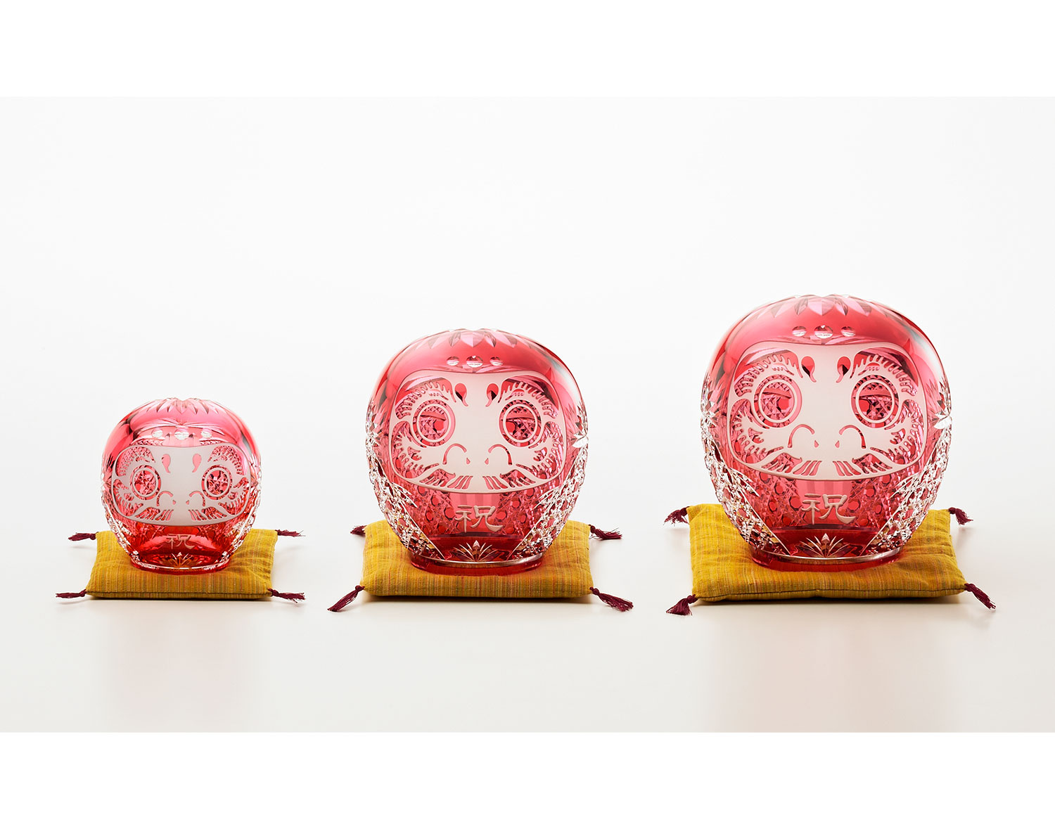 江戸切子 祝だるま（大） | カガミクリスタル