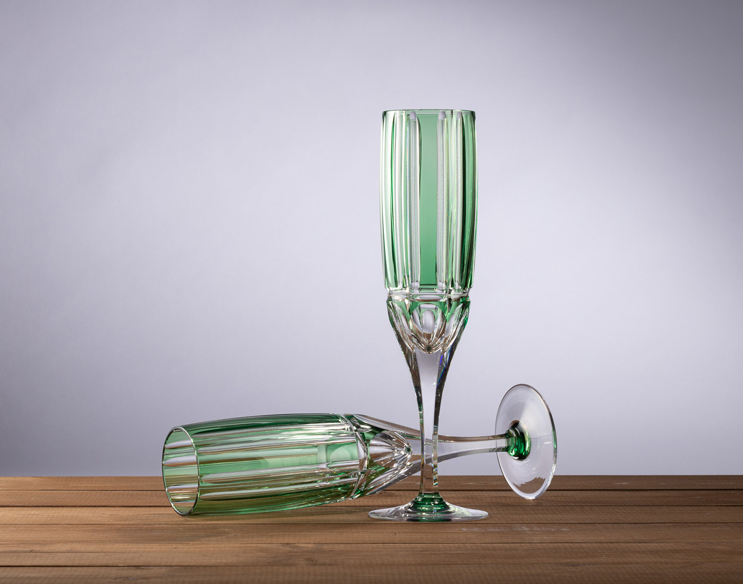 江戸切子 ペアフルートシャンパングラス＜竹の膳＞ | カガミクリスタル