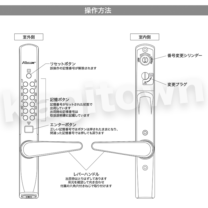 長沢製作所】KEYLEX3100[KEYLEX/キーレックス]K323C 自動施錠・空錠