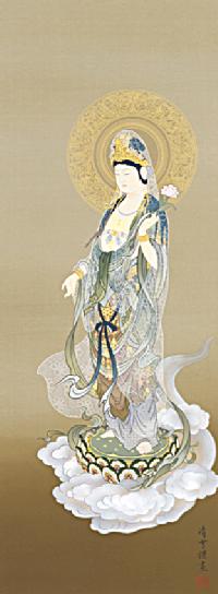 雲上聖観音（観音様） 和田清雪（尺五）！ 観音 - 掛け軸（掛軸）販売