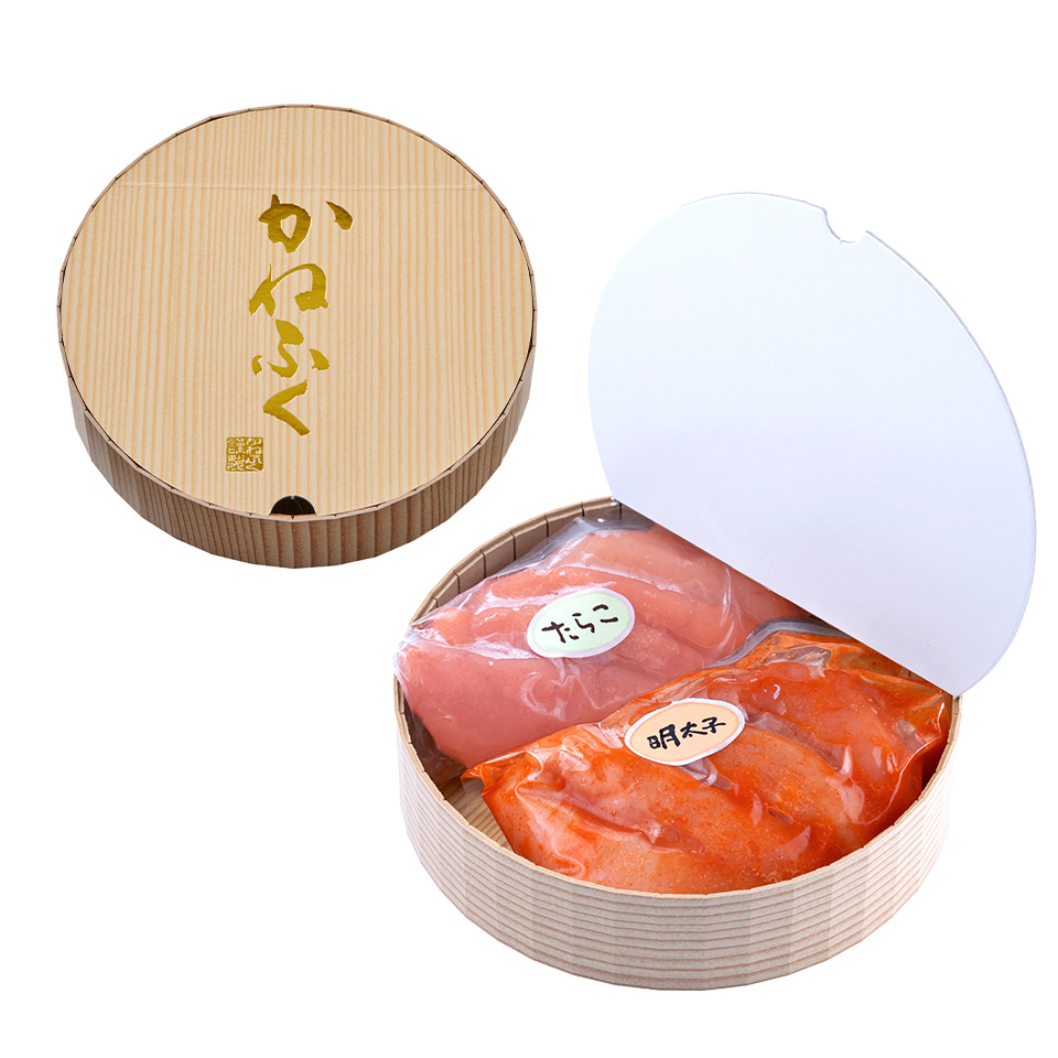 無着色］樽入り博多詰合せ(辛子明太子・たらこ) 360g | かねふく公式