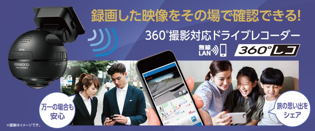 DRV-CW560 360°撮影対応ドライブレコーダー microSDHCカード：32GB付属