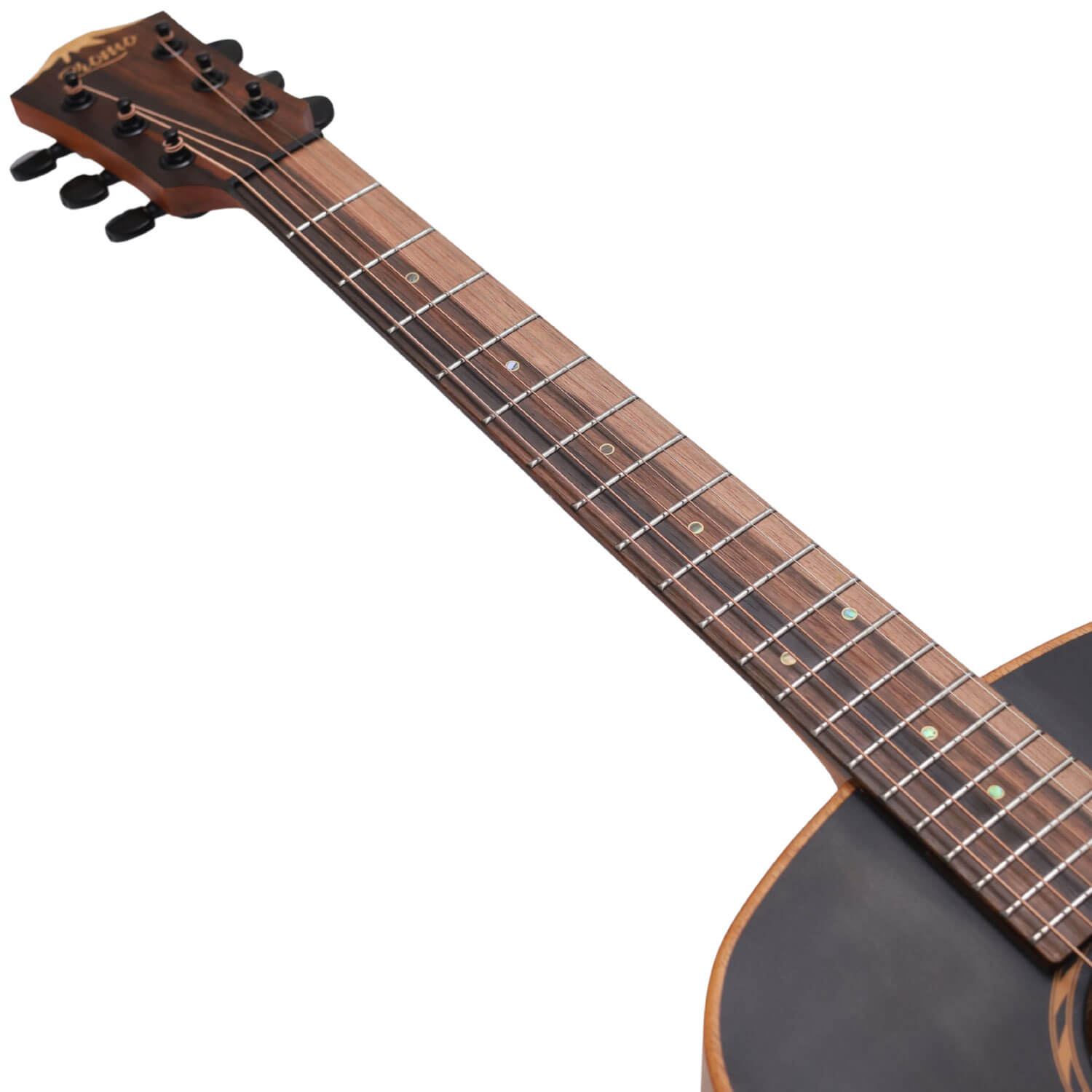 マホガニー単板トップ/ウォルナット・バック&サイド採用エレアコ