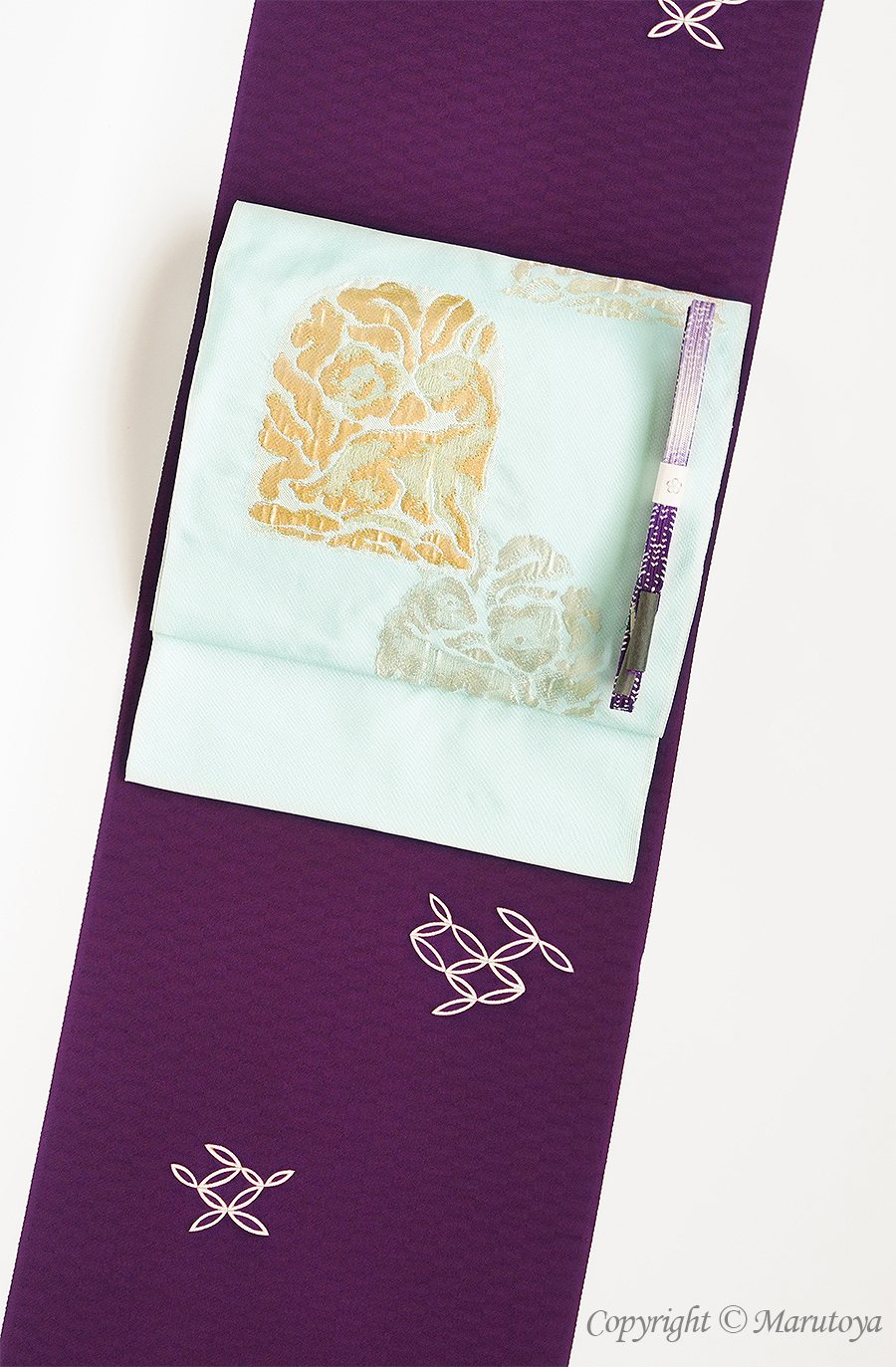 工芸キモノ野口：小紋『七宝模様散らし』 – 創作着物と帯の専門店 Marutoya