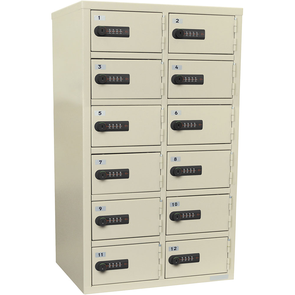 EIKO エーコー 貴重品保管庫＜数字合わせ式＞緊急解錠付 2列6段12人用