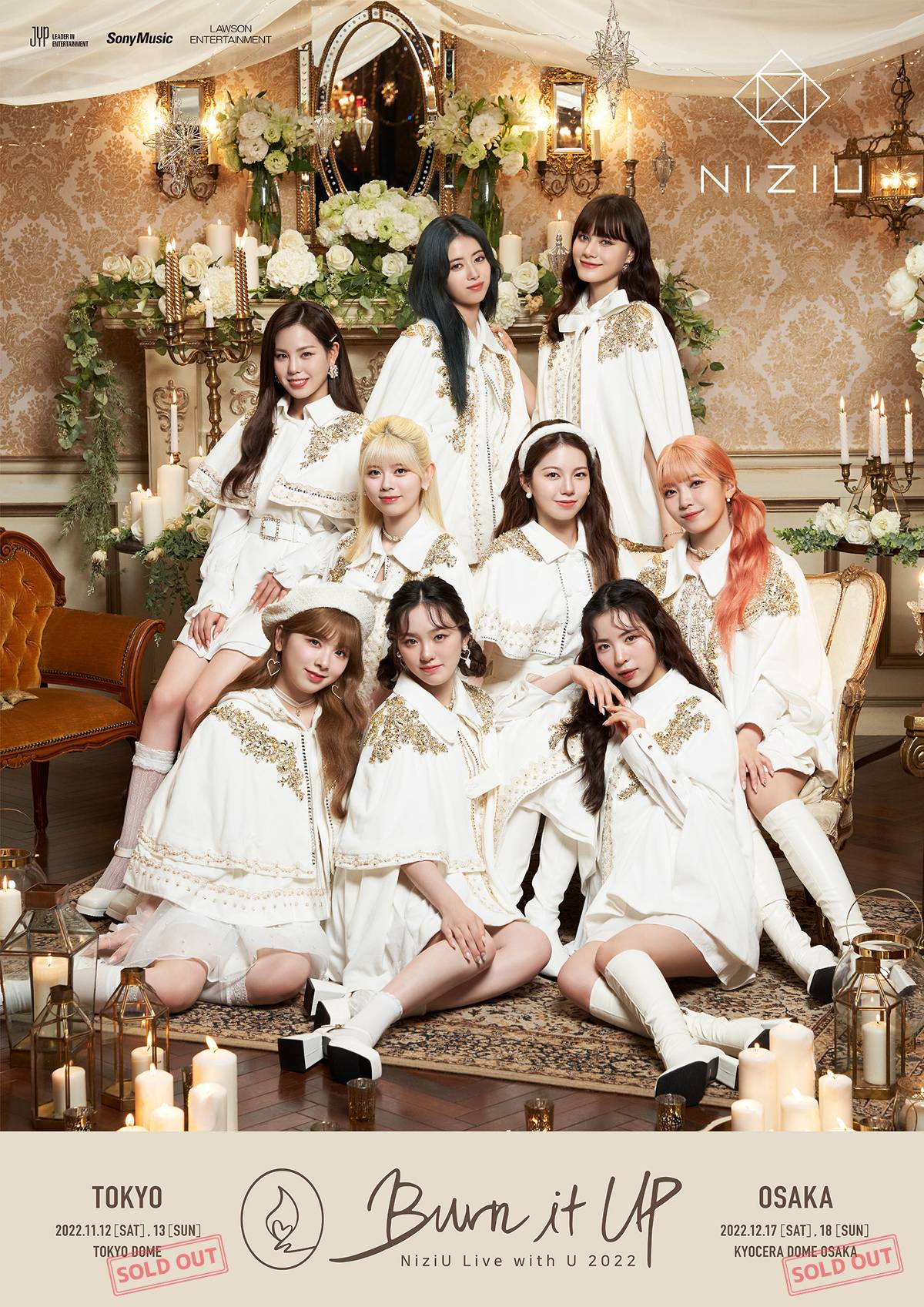 NiziU、初のドーム公演「NiziU Live with U 2022 “Burn it Up”」が東京