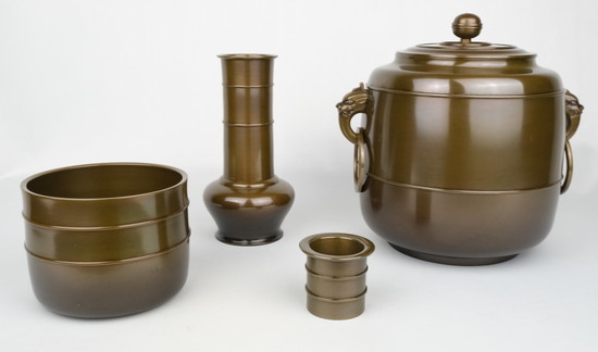 栗山園オンライン通販部 / 【出物】 唐銅利休大居士好写鬼面鐶付皆具