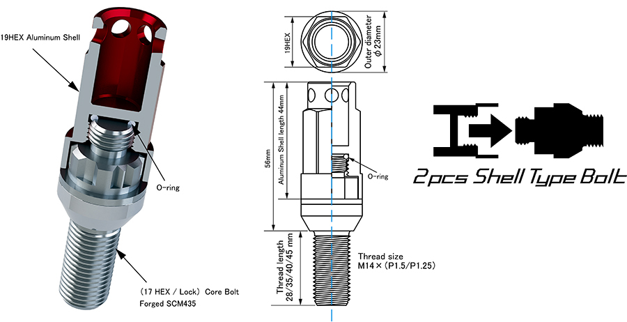 Kics LEGGDURA RACING Bolt ZS44