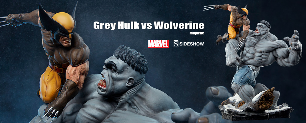 マーベル・コミック』【マケット】グレイ・ハルク vs ウルヴァリン