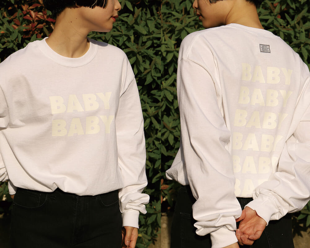 銀杏BOYZ × タンタンのBABY BABY Tシャツが6年ぶりに復刻。新色とロンT