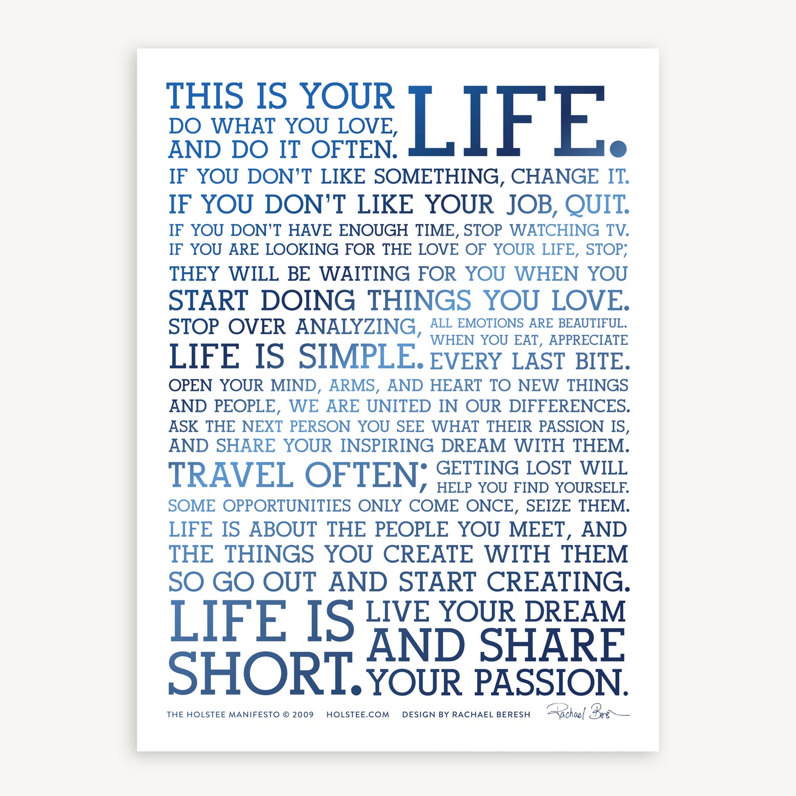 Manifesto Inspired – Holstee