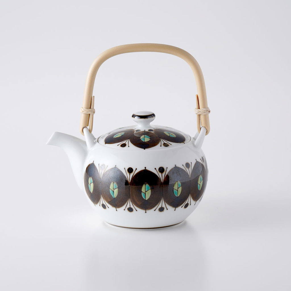 錆絵木の葉紋 土瓶 | 白山陶器直営オンラインストア