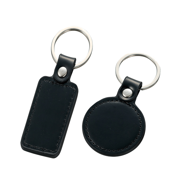 レザーキーホルダー ブラック【最安値363円】｜ノベルティ・記念品