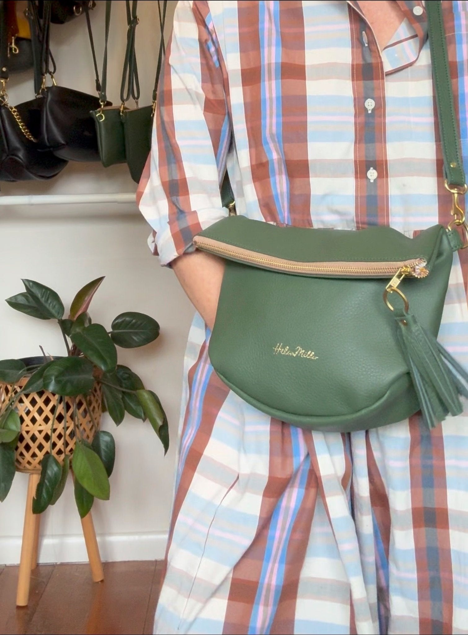 Mini Slouch|Leather|Handbag|Handmade|NZ|Designer|Lining|Custom