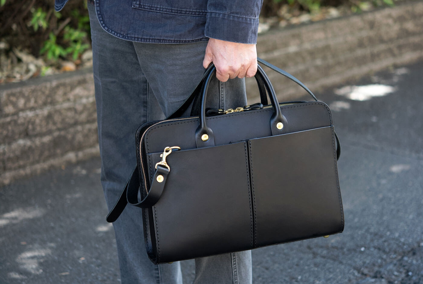 ニールバレットレザー ビジネスバッグ 黒 ニールバレットレザー