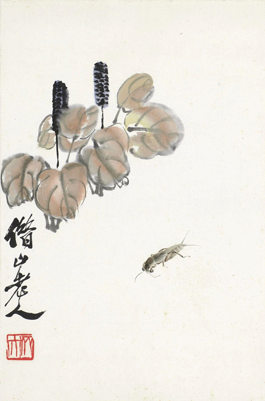 早年齐白石大写意花鸟画作品卖4元一平尺,有工笔草虫的翻一倍_萧县书画网