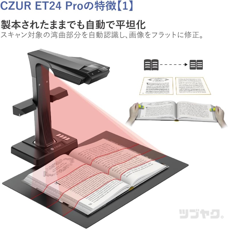 CZUR ET24 Proをレビュー｜裁断いらずで高速＆簡単♪ハイエンドな非