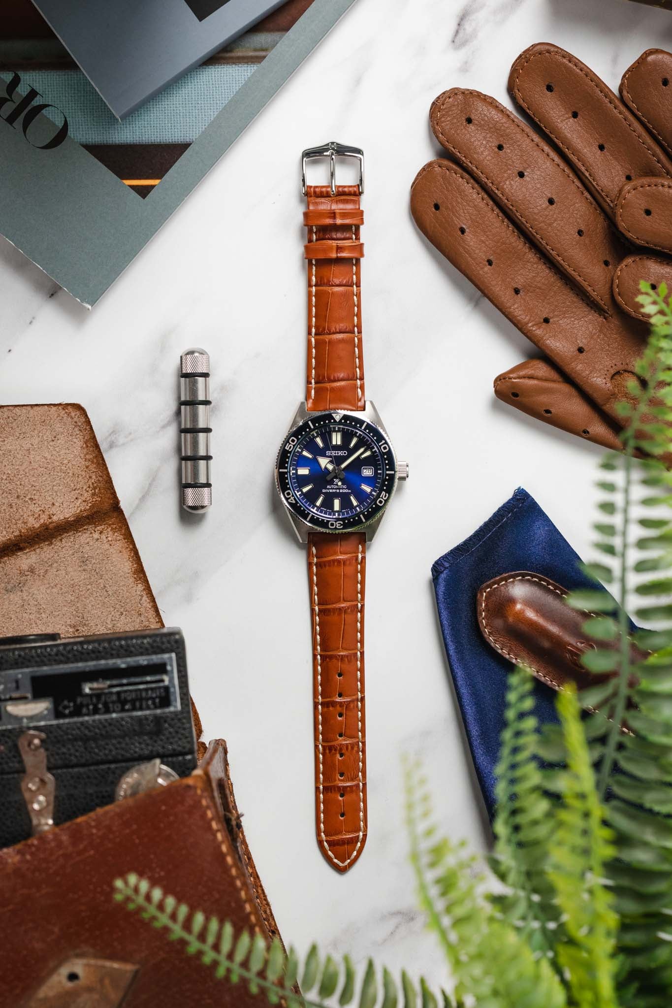 Hirsch Modena | Honey Alligator Embossed Leather Strap | HS – HS