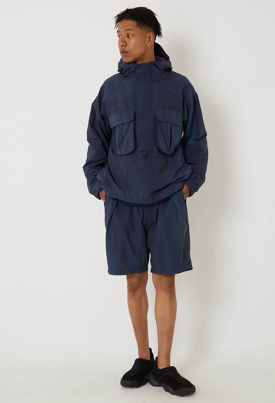 ニショクゾメ リサイクルナイロン アノラック | BLUE BLUE JAPAN