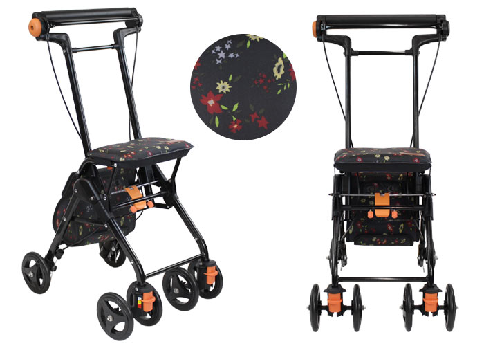 幸和製作所】シルバーカー テイコブナノン CPS03 フラワーブラック