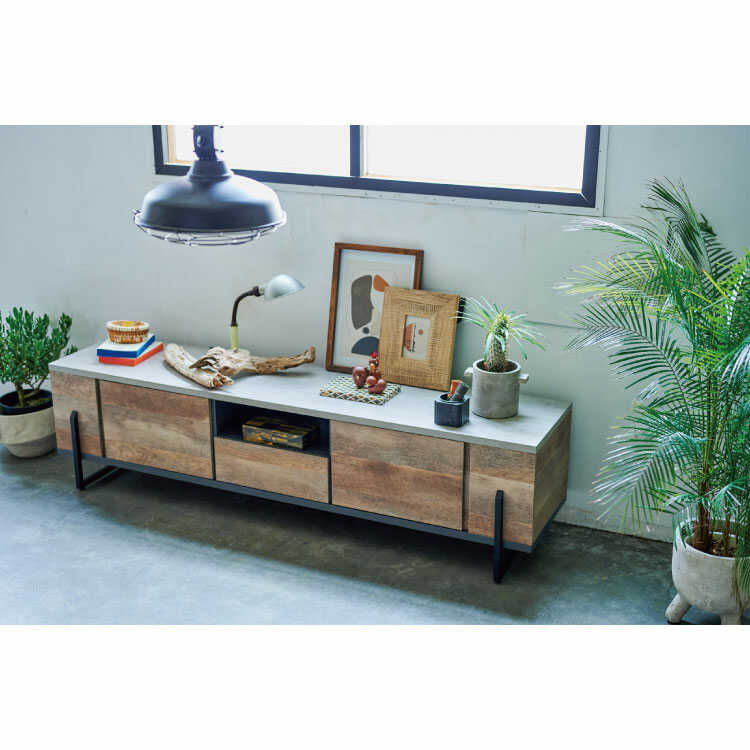 TB-2623 古材風アンティークなテレビ台｜幅180cm・本体完成品