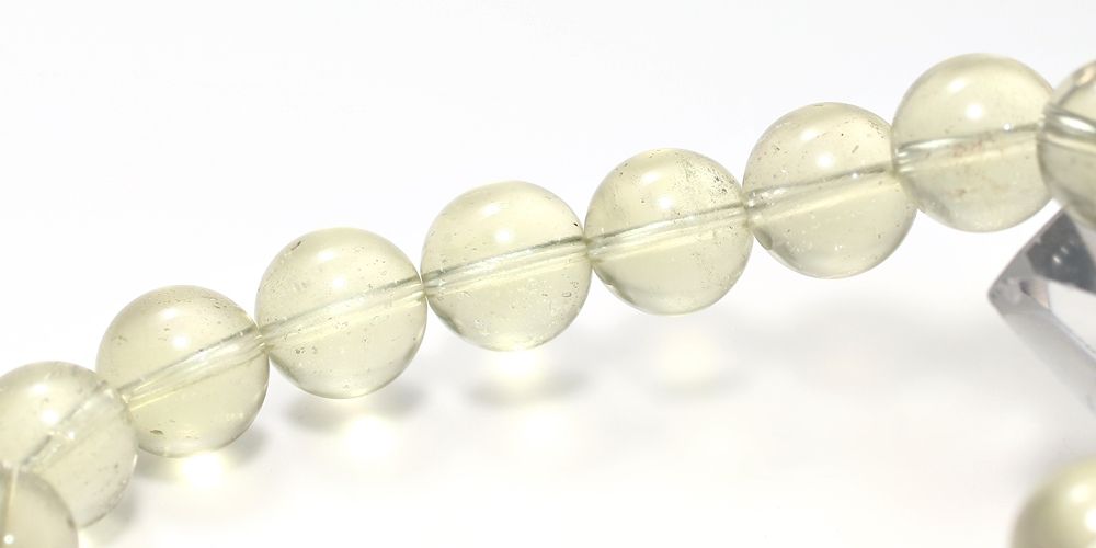 高品質++]天然リビアングラスブレスレット（約11mm玉） - 埼玉県吉川市