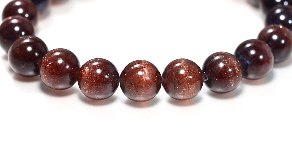 トップクォリティ]アイオライトサンストーンブレスレット（約9mm玉