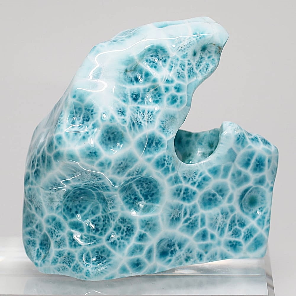 バイヤー厳選品]ドミニカ共和国産ラリマーフリーフォームオブジェ/磨き