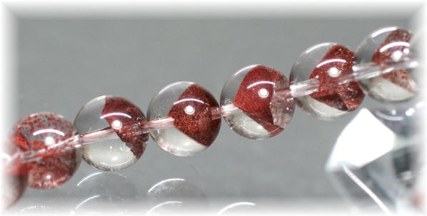 高品質]ブラジル産レッドファントムクォーツブレスレット（約10mm玉