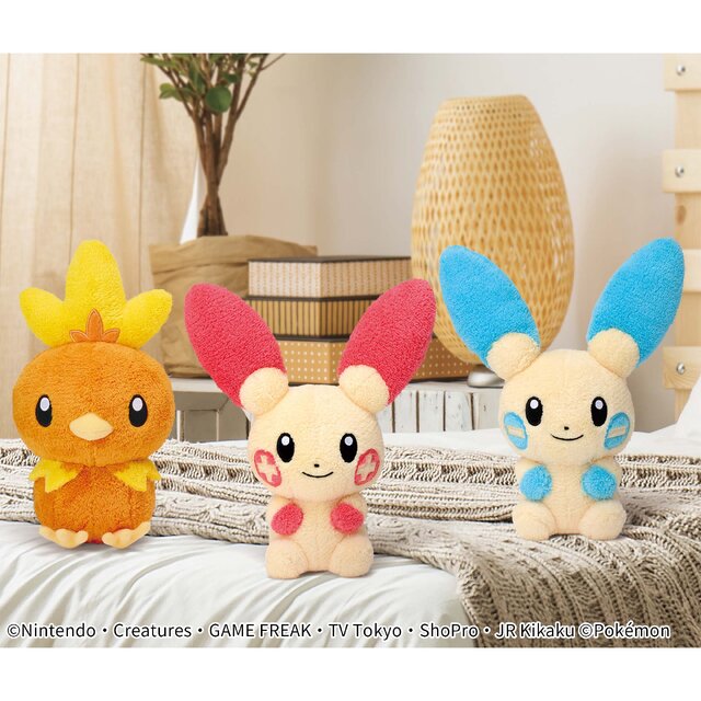 ポケモン』アチャモ、プラスル、マイナンがプライズに！優しい手触りと