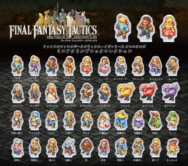 FFT』主人公のラムザや算術士などジョブ含む全39種！ミニアクリル