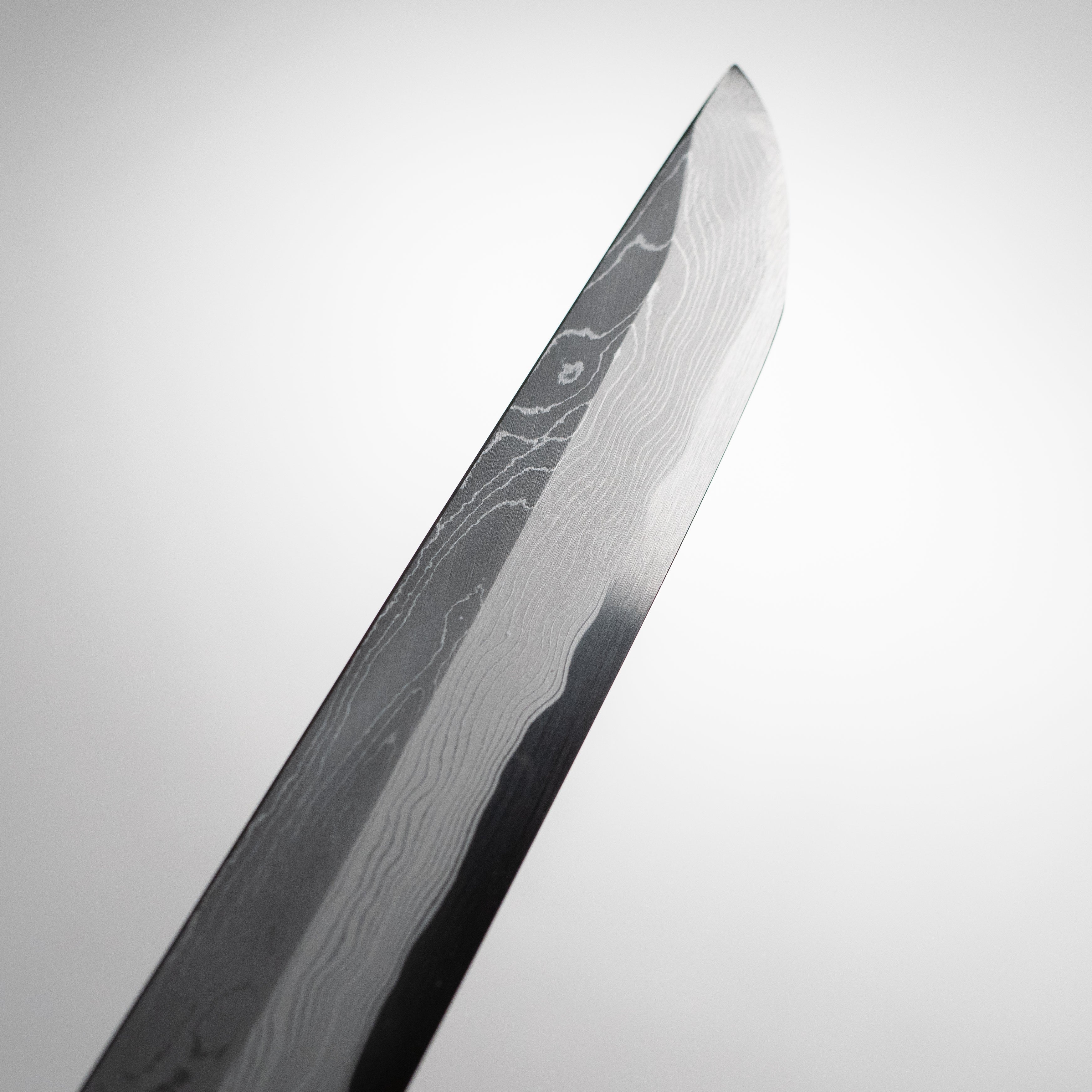 中川作 煌 青一鋼 墨流し 先丸蛸引包丁 鞘付き – 堺一文字光秀